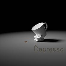 Carica l'immagine nel visualizzatore di Gallery, Depresso: la prima tazzina da caffè un po' triste
