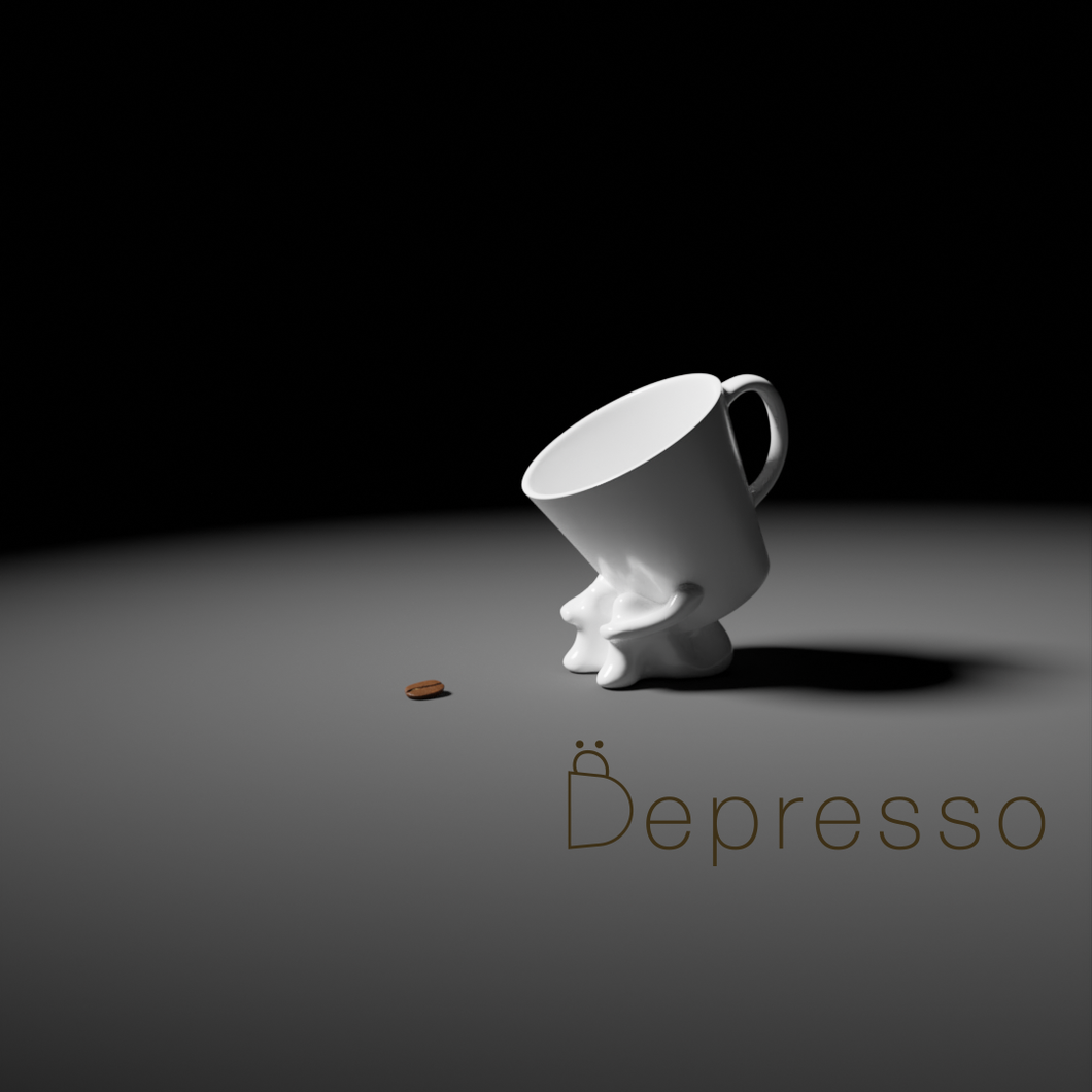 Depresso: la prima tazzina da caffè un po' triste